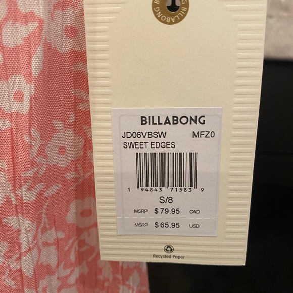 NWT Billabong floral button down midi dress - Picture 6 of 7